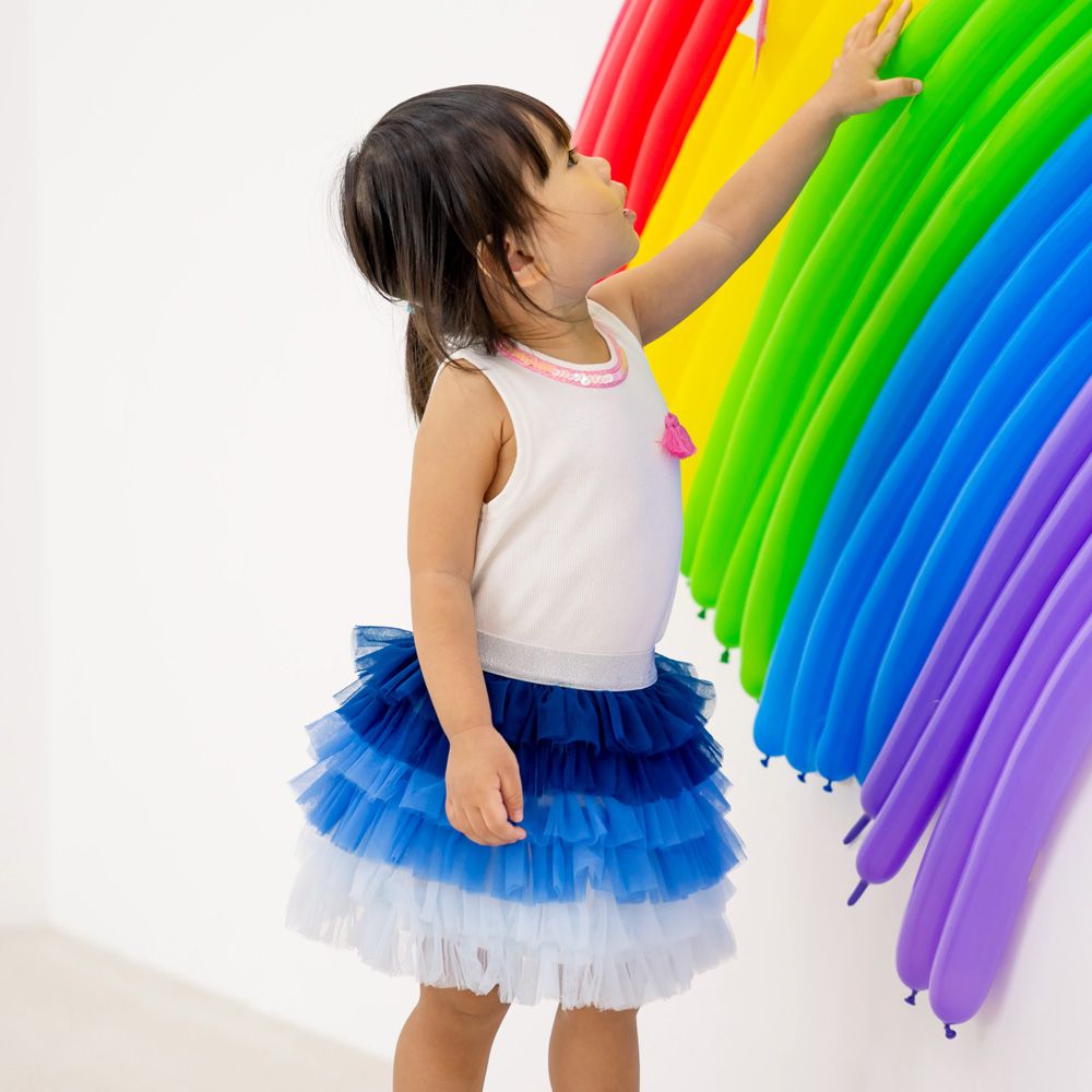 Party Series - Cupcake Tulle Skirt in Blue by Le Petit Society - Image 2