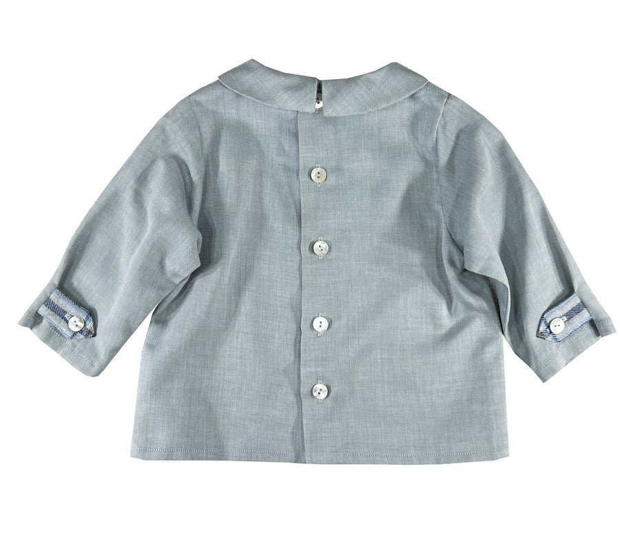 Scandinavian Winter Tale Train Embroidered Dungaree and Shirt by Charlottesydimby - Image 6