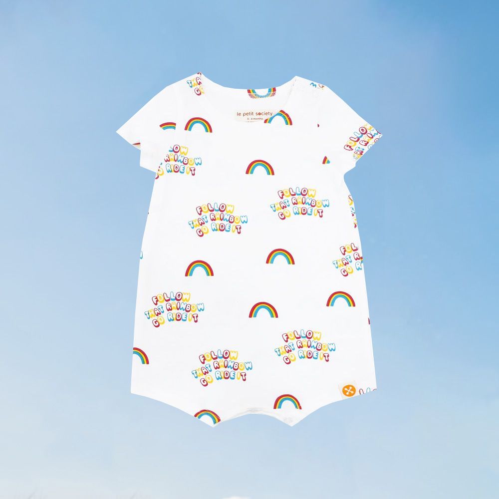 Made For Play - Baby Rainbow Romper by Le Petit Society - Image 2