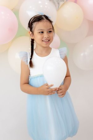 Flower Girl Series - Bubble Dress in Blue by Le Petit Society