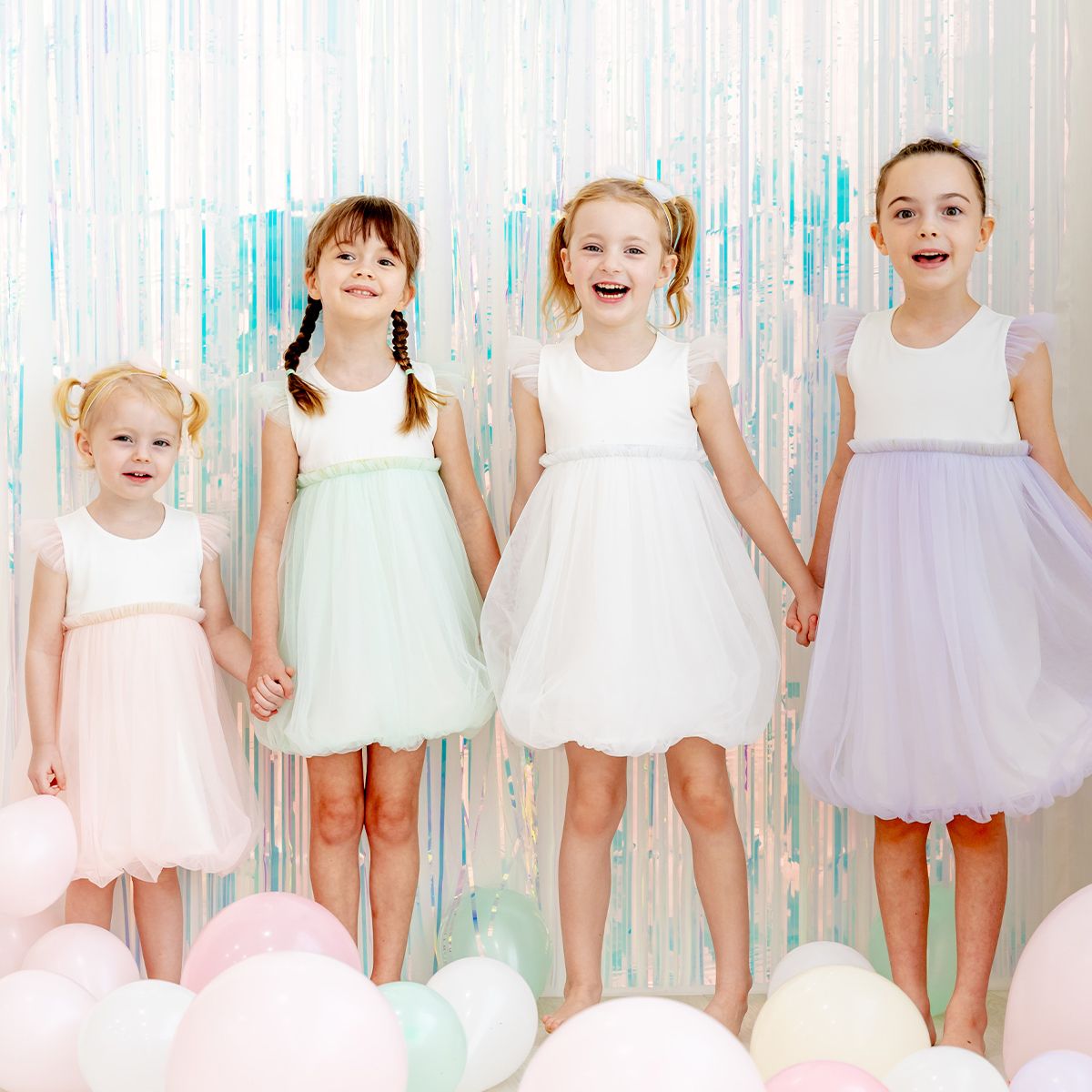 Flower Girl Series - Bubble Dress in Lilac by Le Petit Society - Image 3