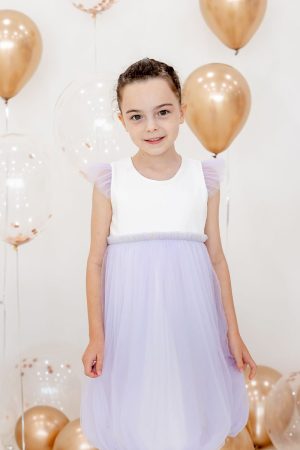 Flower Girl Series - Bubble Dress in Lilac by Le Petit Society