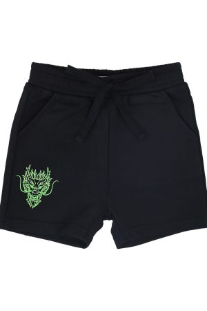 Dragon Streetwear - Kids Shorts in Black by Le Petit Society