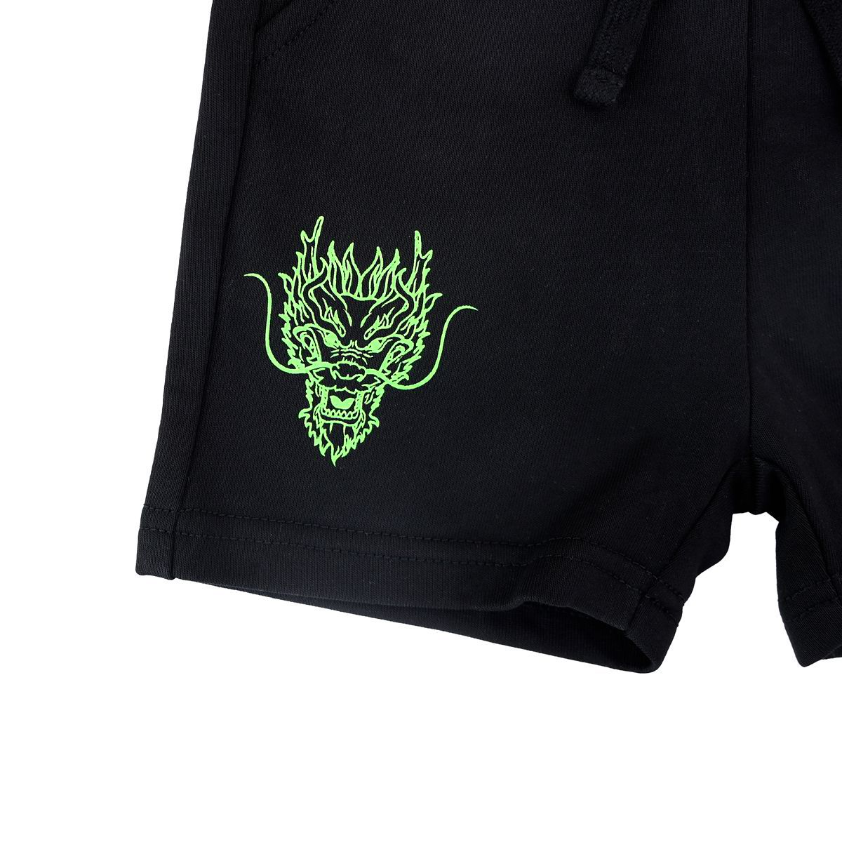 Dragon Streetwear - Kids Shorts in Black by Le Petit Society - Image 2