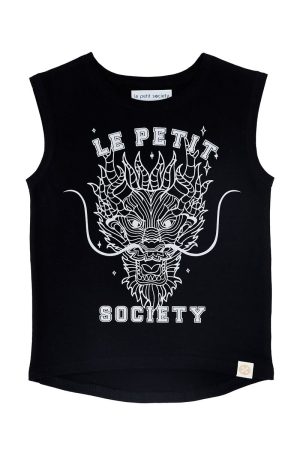 Dragon Streetwear - Kids Tank in Black Dragon by Le Petit Society