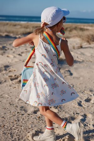 Made For Play - Girls Rainbow Jersey Dress by Le Petit Society
