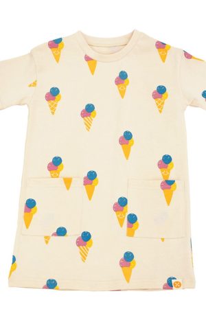 Made For Play - Girls T-shirt Dress in Ice Cream Print by Le Petit Society