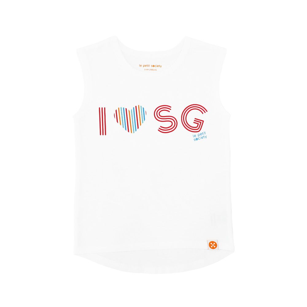 A Singapore Series - "I Love SG" Kids Tank by Le Petit Society