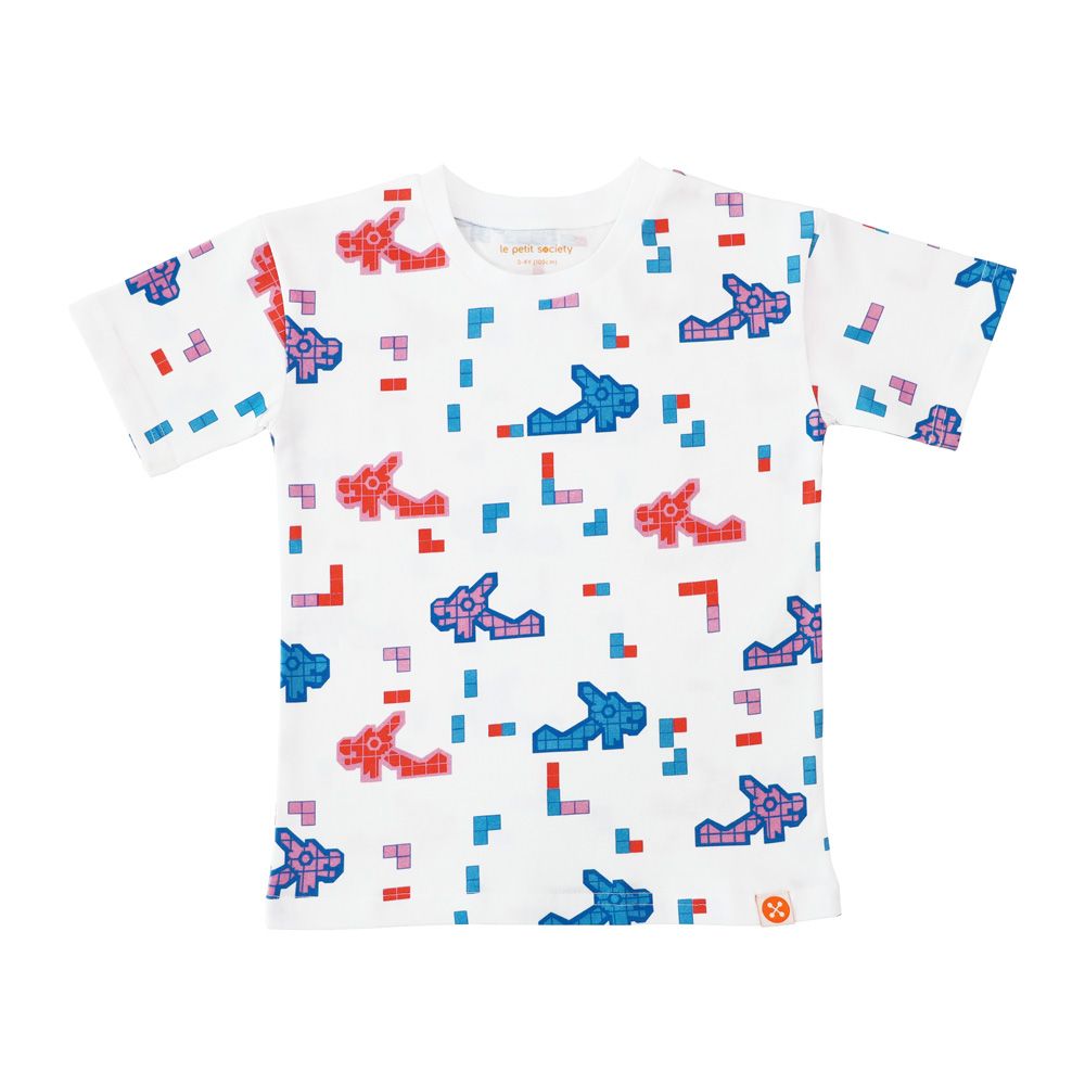 A Singapore Series - Kids Tee in Dragon Playground Print by Le Petit Society
