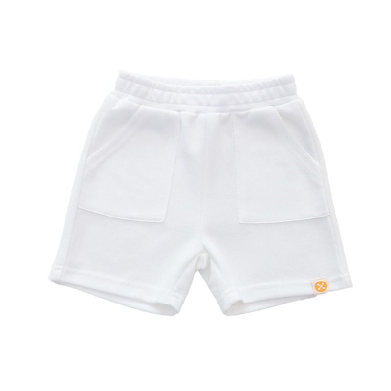 Kids Shorts in White by Le Petit Society