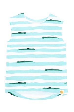 Made For Play - Kids tank in Crocodile Print by Le Petit Society
