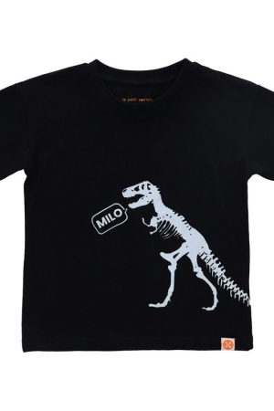 A Singapore Series - Milo Dinosaur Kids Tee in Black by Le Petit Society