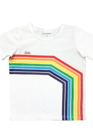 Rainbow Series - Kids Tee in White (Right Arc) by Le Petit Society