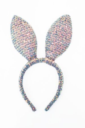 *New* Sequin Bunny Headband in Blue by Le Petit Society