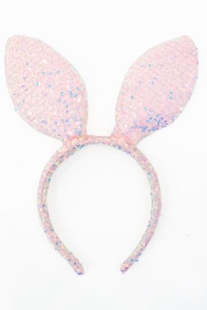 *New* Sequin Bunny Headband in Pink by Le Petit Society