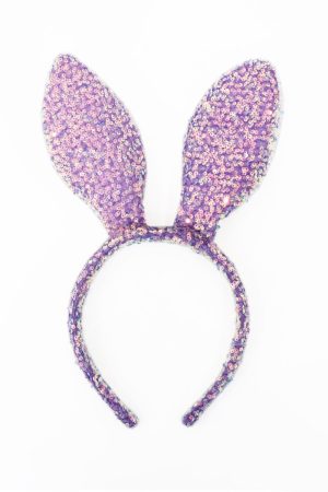 *New* Sequin Bunny Headband in Purple by Le Petit Society