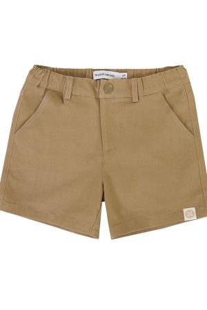 Bermuda Shorts with Adjustable Waistband - Khaki by Le Petit Society