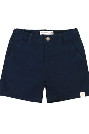 Bermuda Shorts with Adjustable Waistband - Navy by Le Petit Society