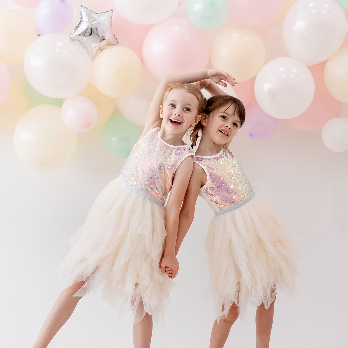Flower Girl Series - Sequin Tutu Dress in Ivory by Le Petit Society
