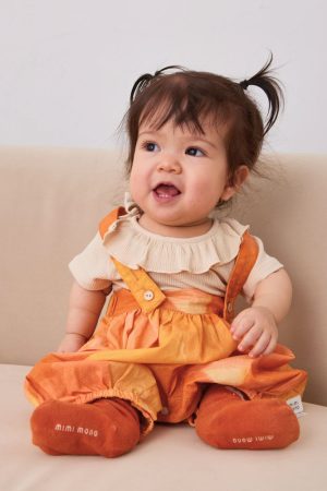 Golden Blossom Baby Suspenders by Mimimono